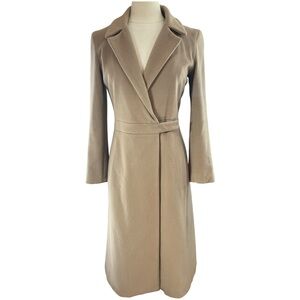 Vintage Chaiken Wool Tan/Camel Maxi Modern Classic Style Coat Size 2